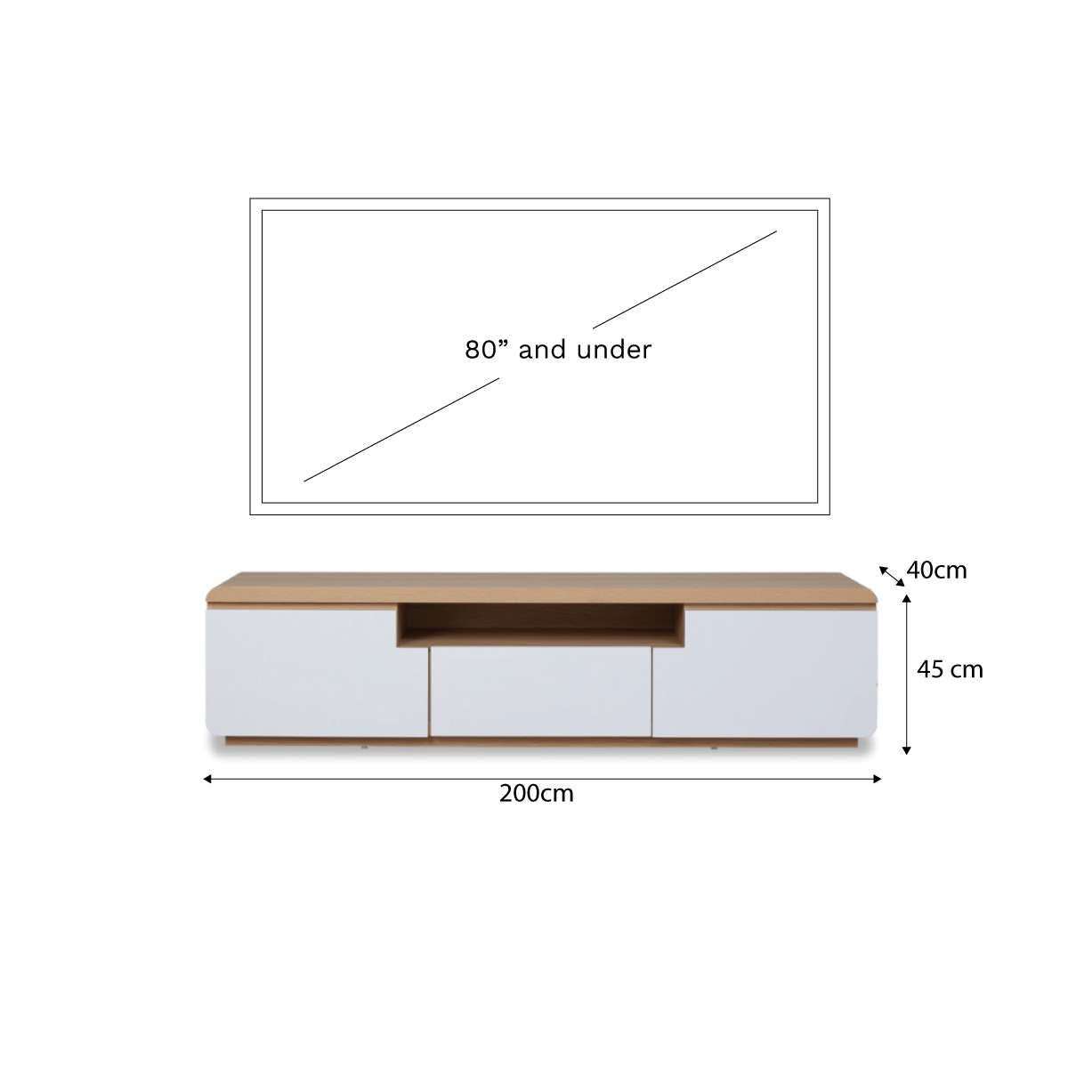 Rhodes Entertainment Unit - White/Natural