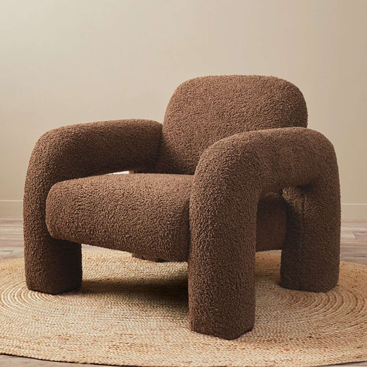 Felix Sherpa Occasional Chair - Chocolate