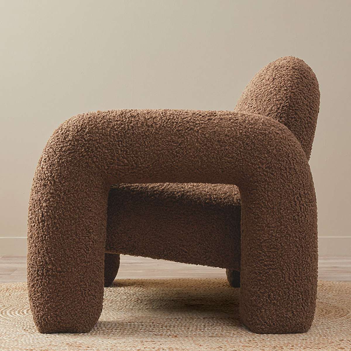 Felix Sherpa Occasional Chair - Chocolate