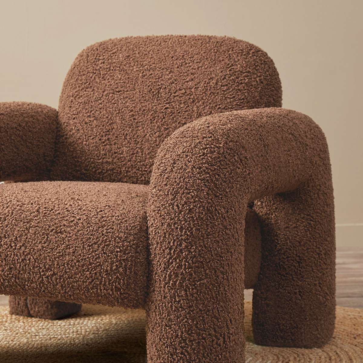 Felix Sherpa Occasional Chair - Chocolate