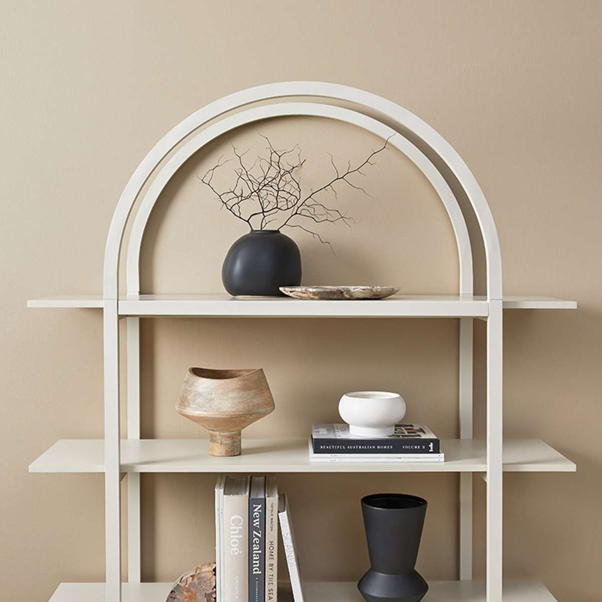 Alfie Arched Shelves - Beige