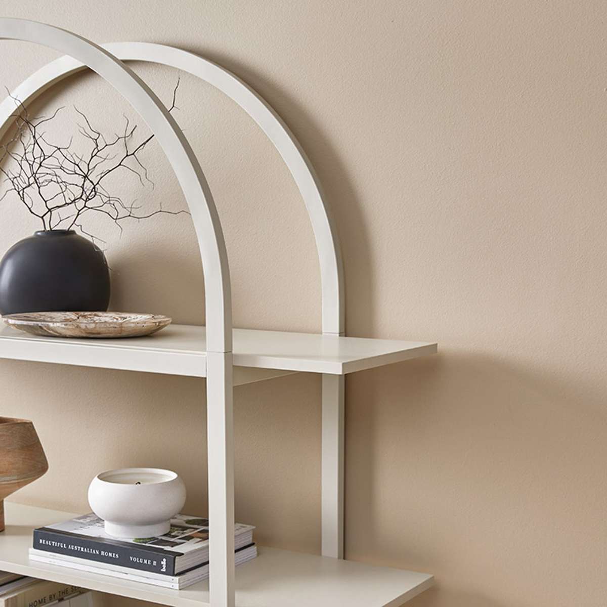 Alfie Arched Shelves - Beige