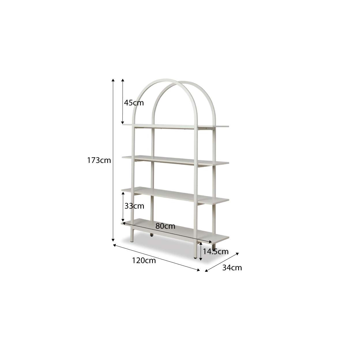 Alfie Arched Shelves - Beige