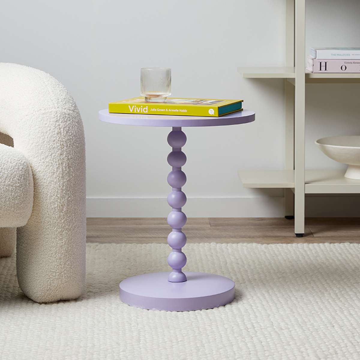 Bobbin Side Table - Lilac