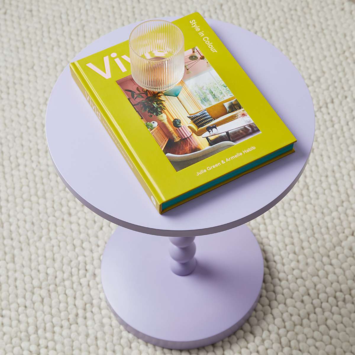 Bobbin Side Table - Lilac