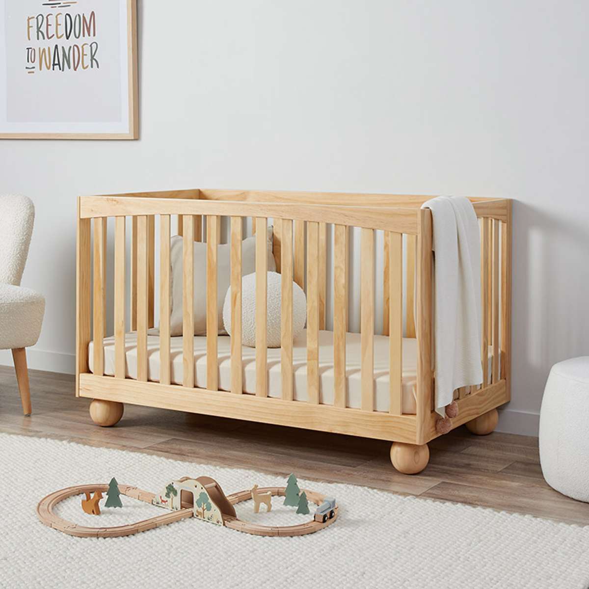 Blake Natural 3-in-1 Conversion Cot Bundle