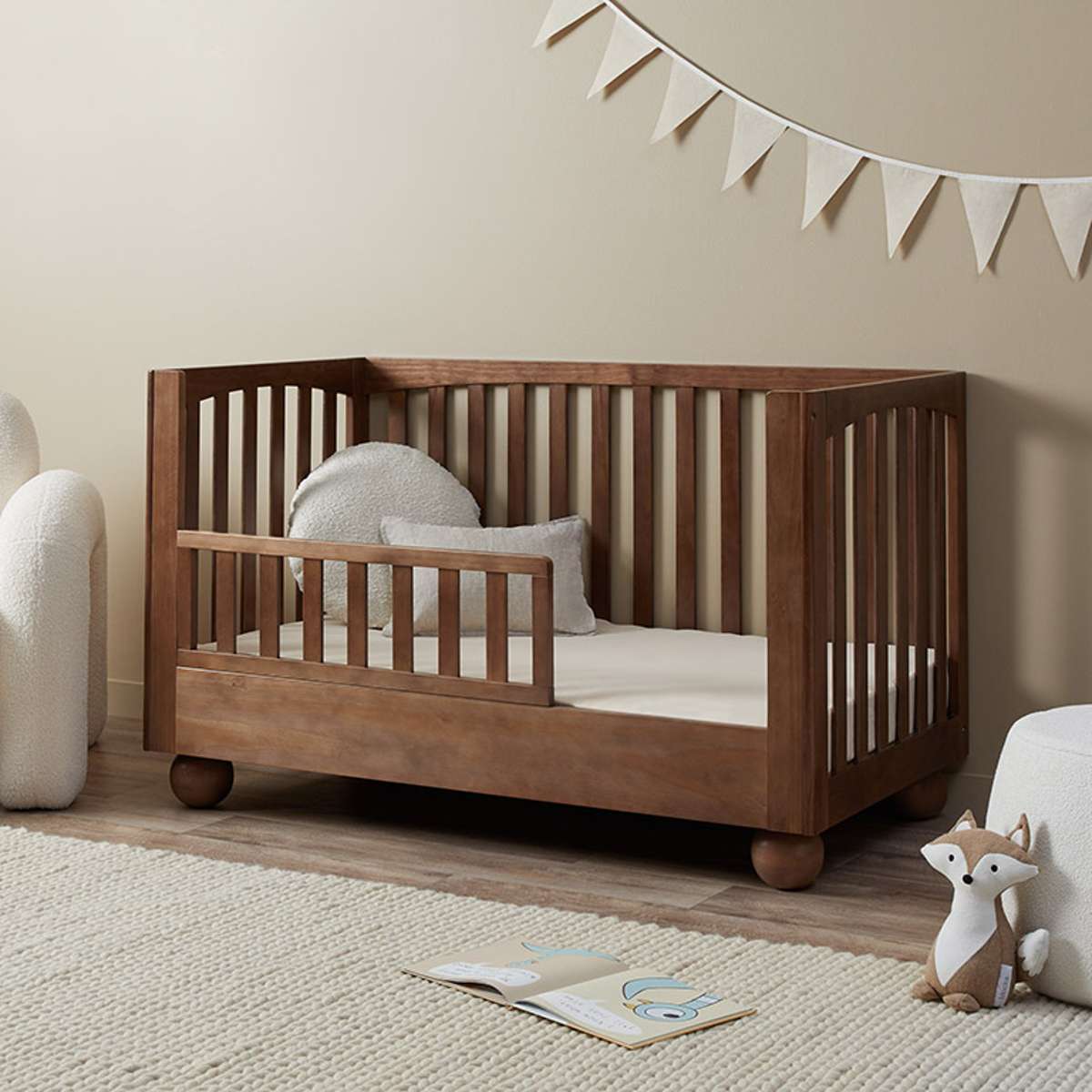 Blake Cot Toddler Bed Half Frame - Almond