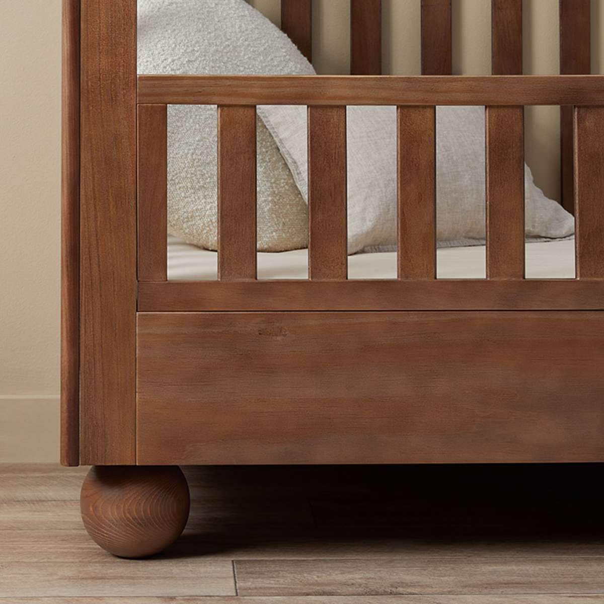 Blake Cot Toddler Bed Half Frame - Almond