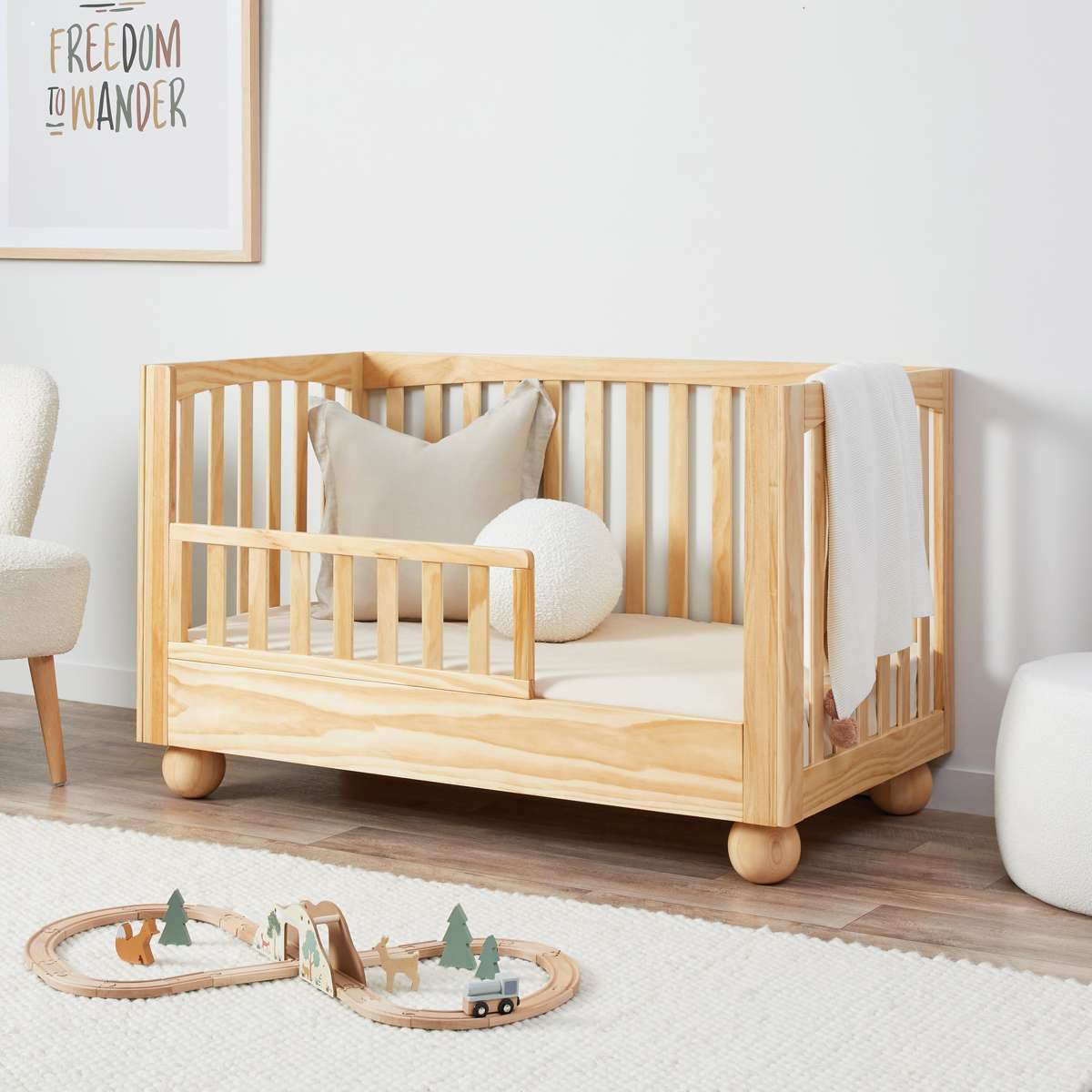 Blake Natural 3-in-1 Conversion Cot Bundle