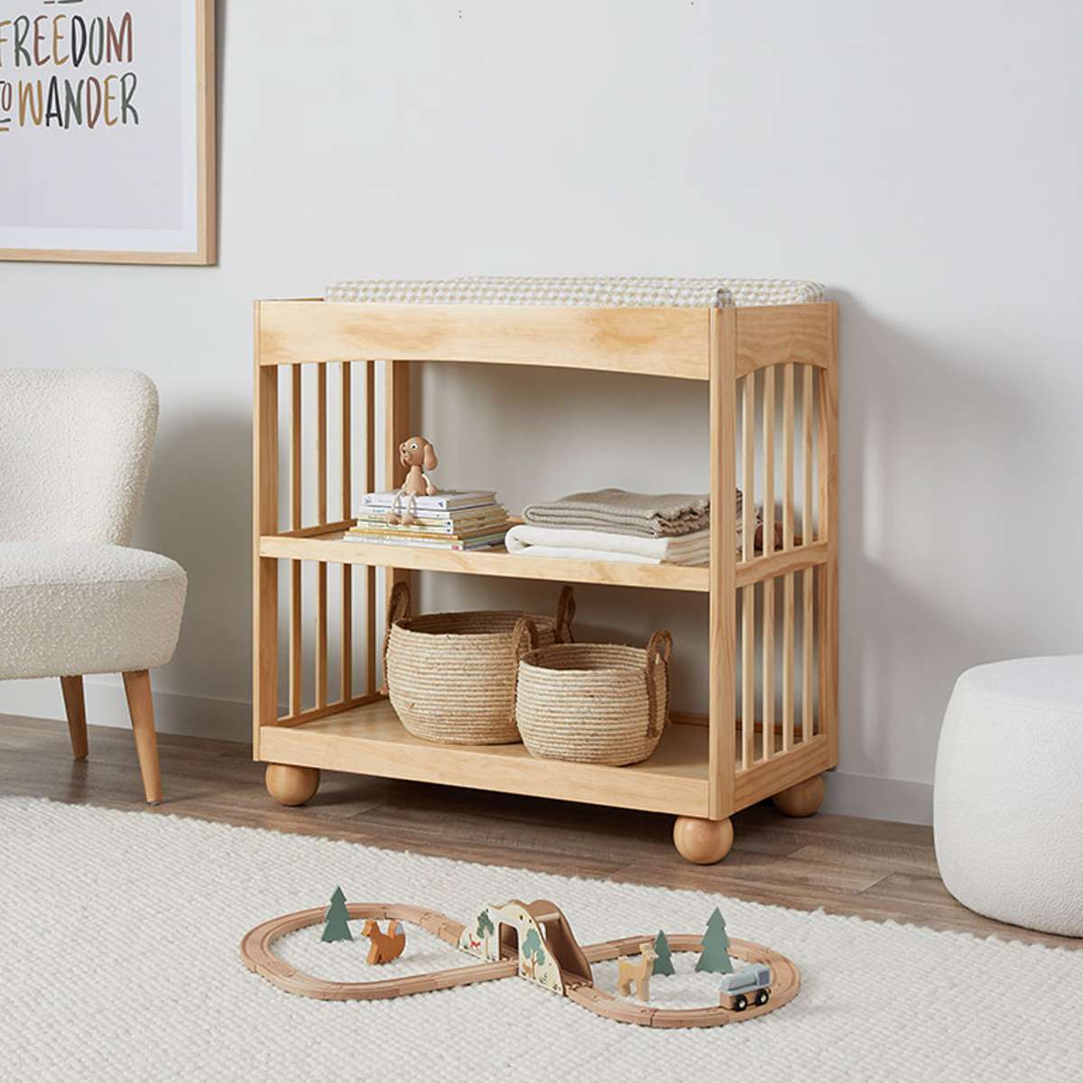 Blake Natural Four Piece Nursery Furniture Set