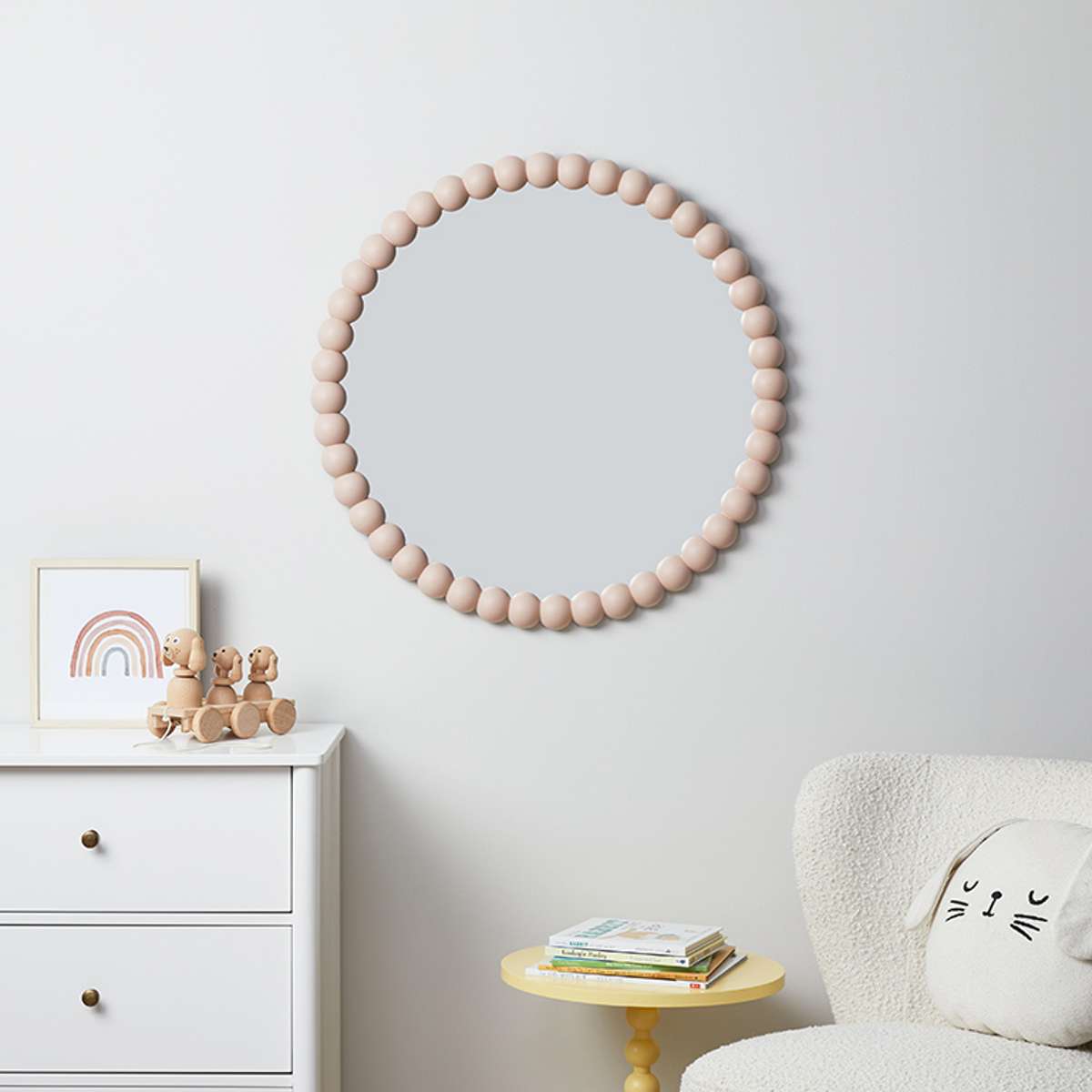 Bobbin Mirror - Round - Pink