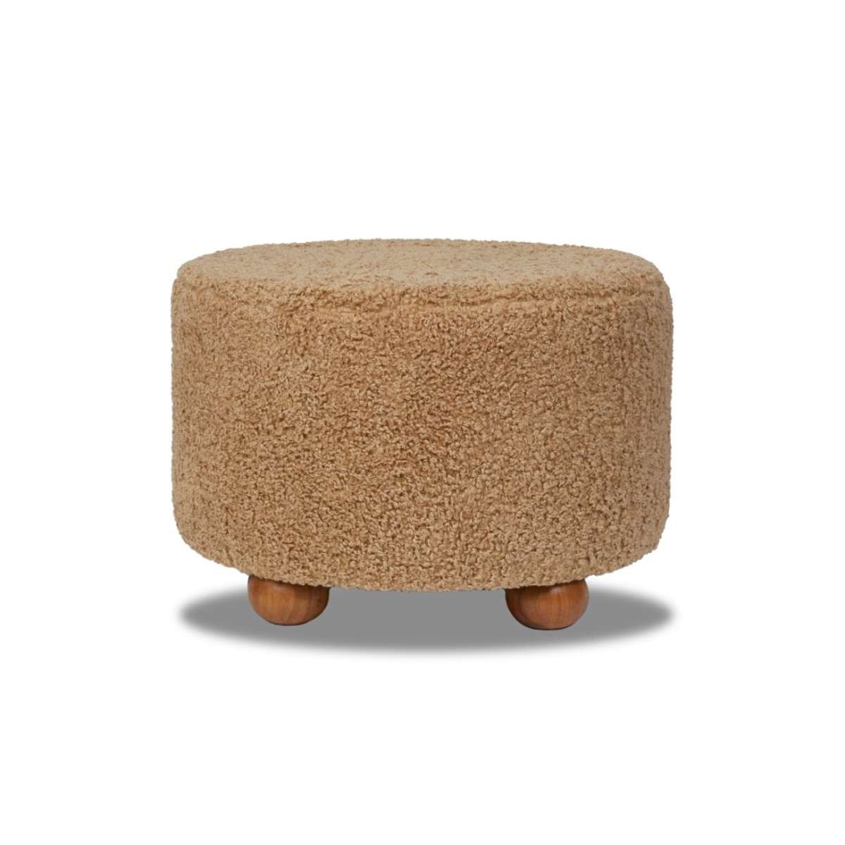 Wren Sherpa Ottoman - Beige