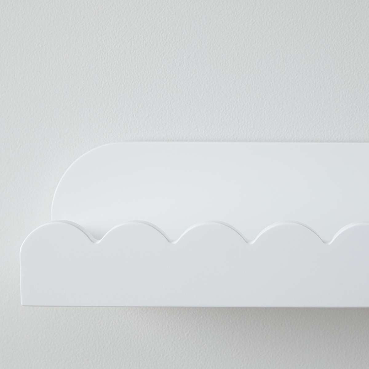 Sarah Scalloped Wall Shelf - White