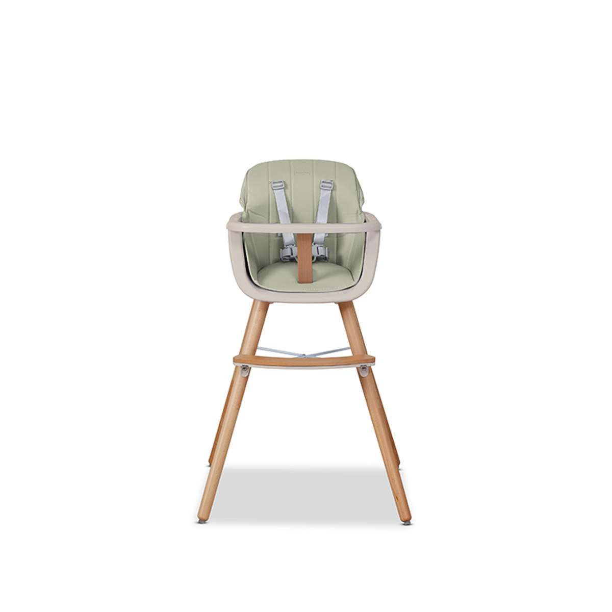 Jenson Natural Highchair - Sage Green