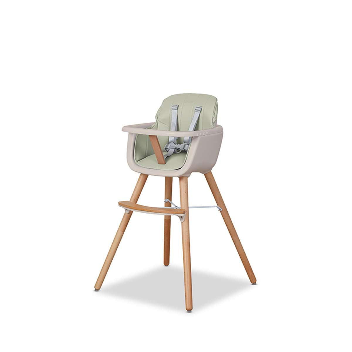 Jenson Natural Highchair - Sage Green