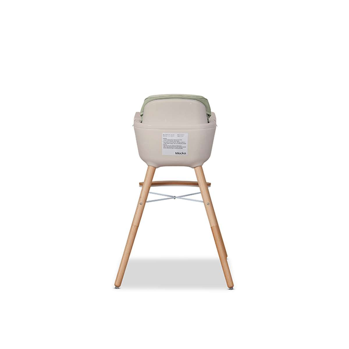 Jenson Natural Highchair - Sage Green