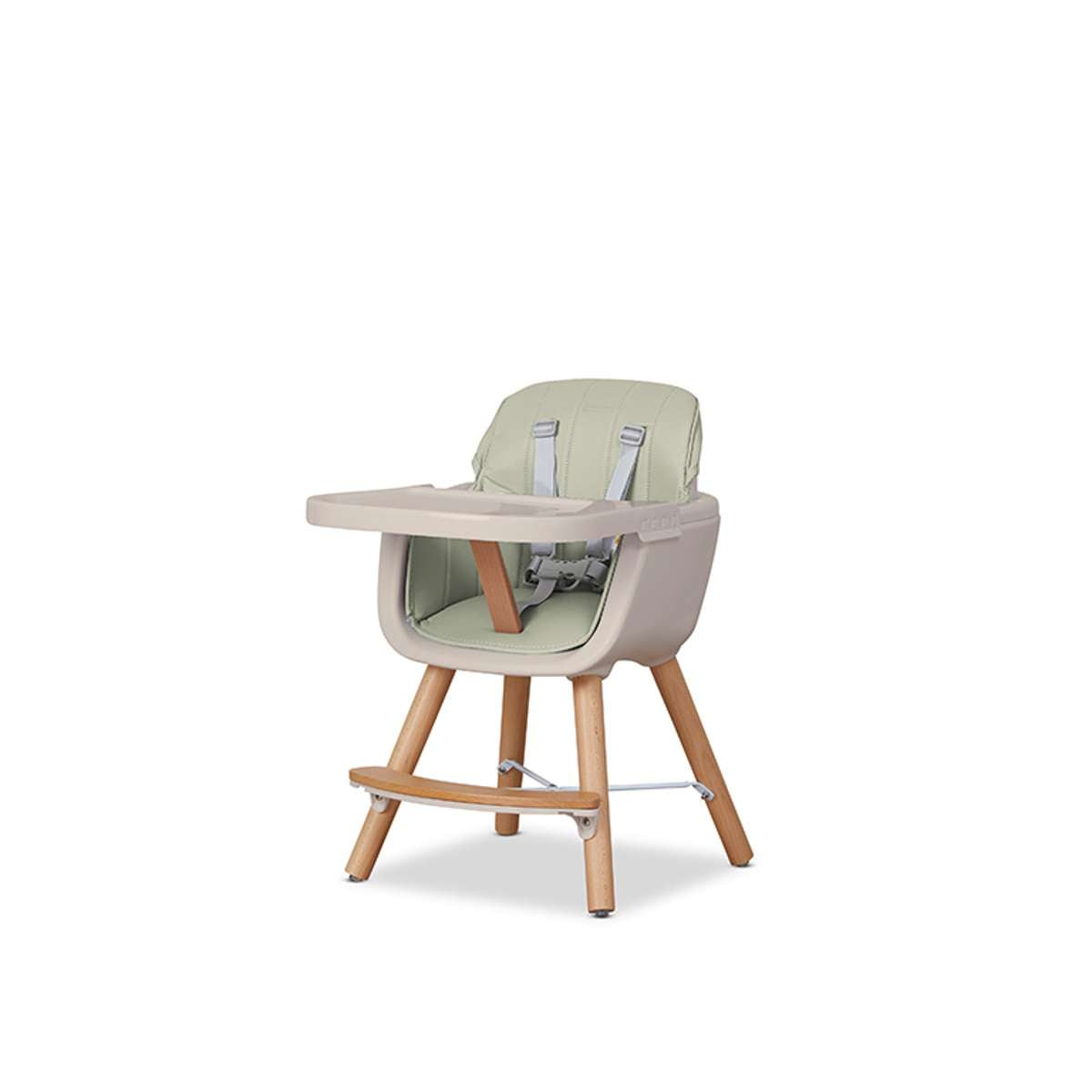 Jenson Natural Highchair - Sage Green