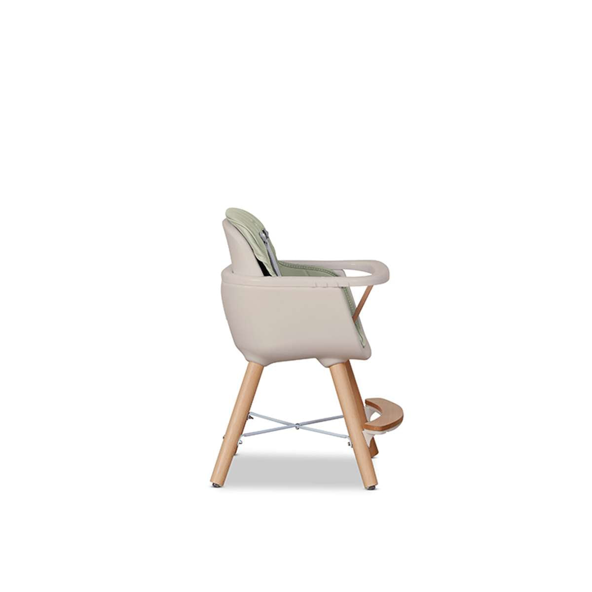 Jenson Natural Highchair - Sage Green