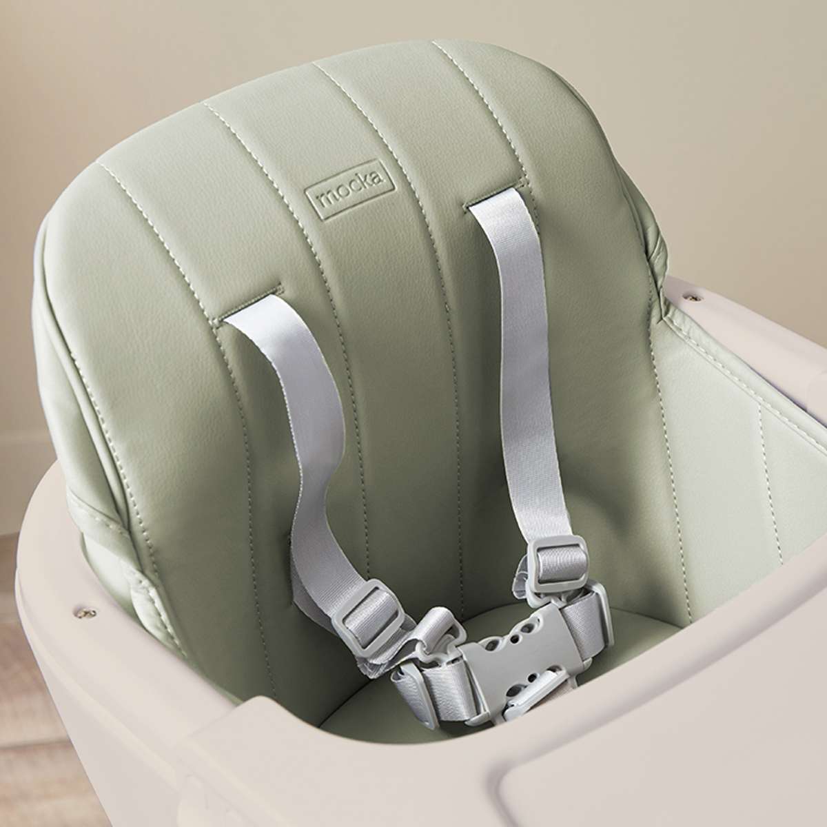 Jenson Natural Highchair - Sage Green