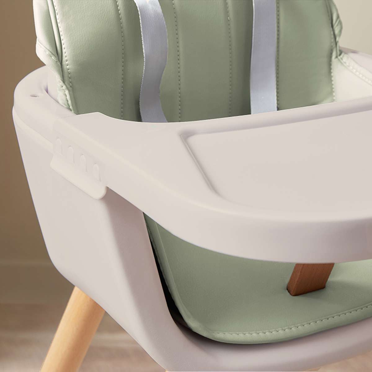 Jenson Natural Highchair - Sage Green