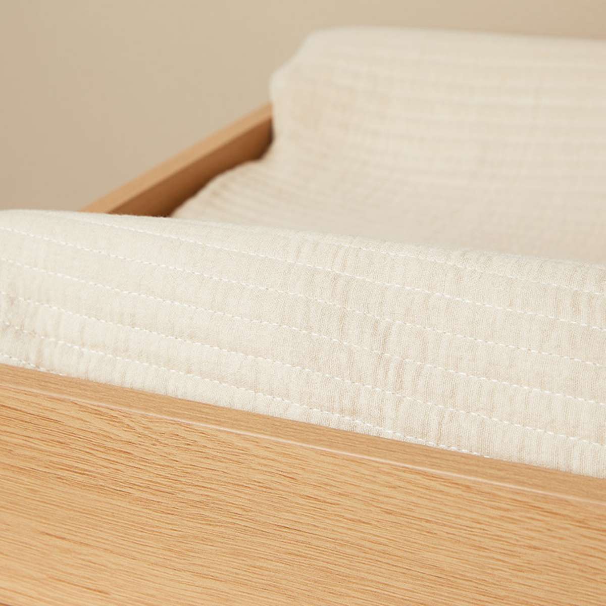 Mocka Cotton Change Mat Cover - Natural