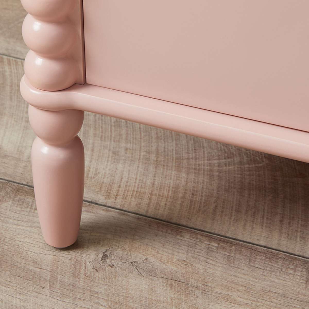 Betti Bobbin Bedside Table - Pink