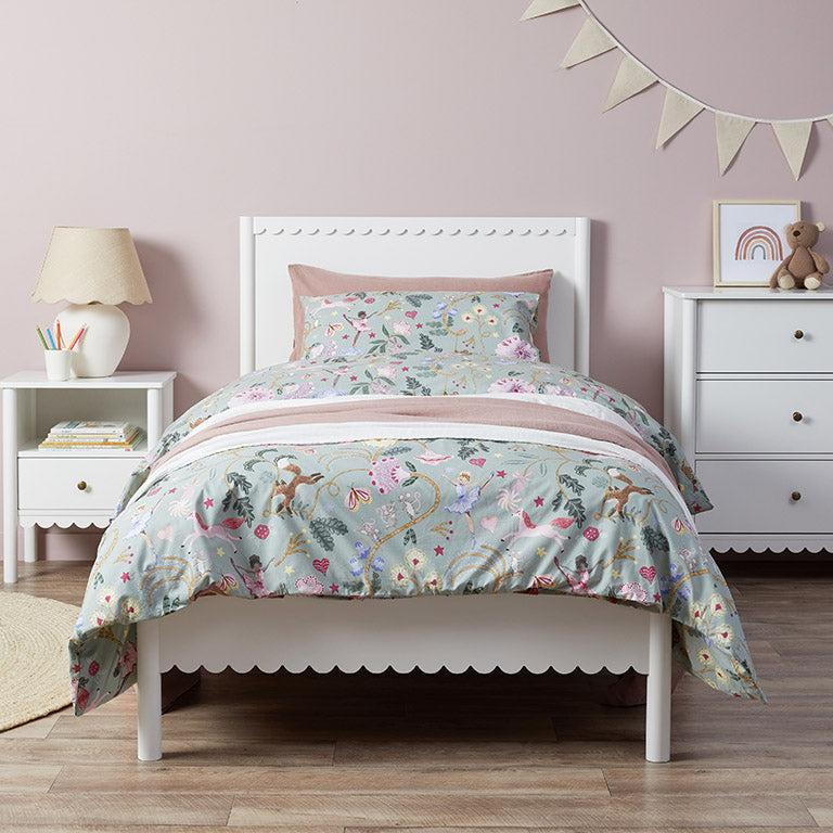 Maisie Scalloped Bed - Single - White