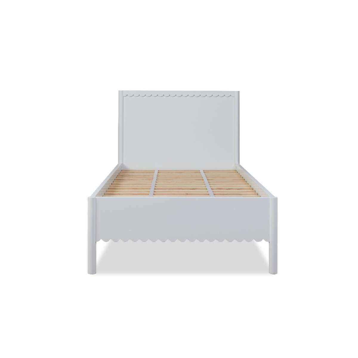 Maisie Scalloped Bed - Single - White