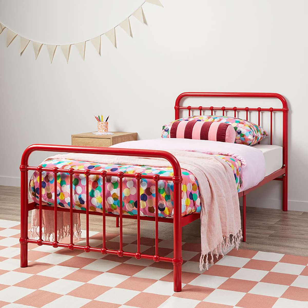 Sonata Bed - Single - Red