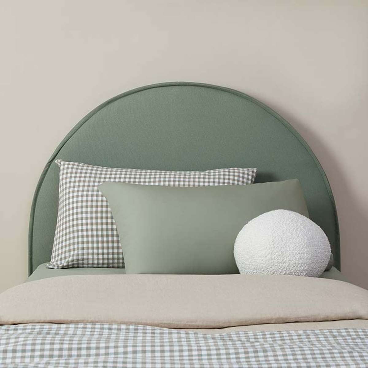 Imogen King Single Bed - Sage Green