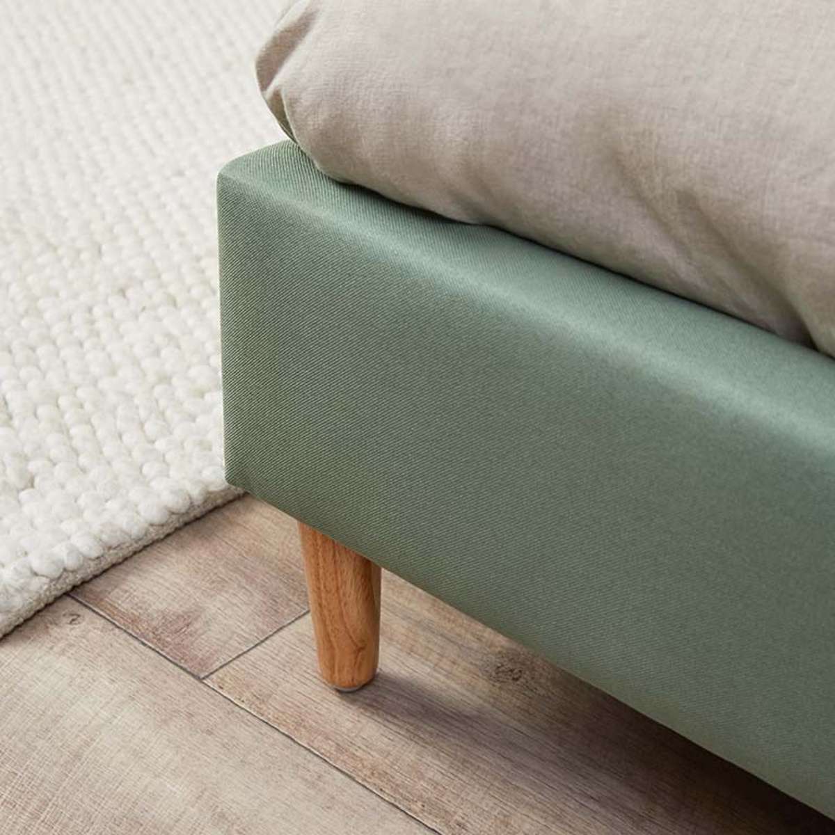 Imogen King Single Bed - Sage Green