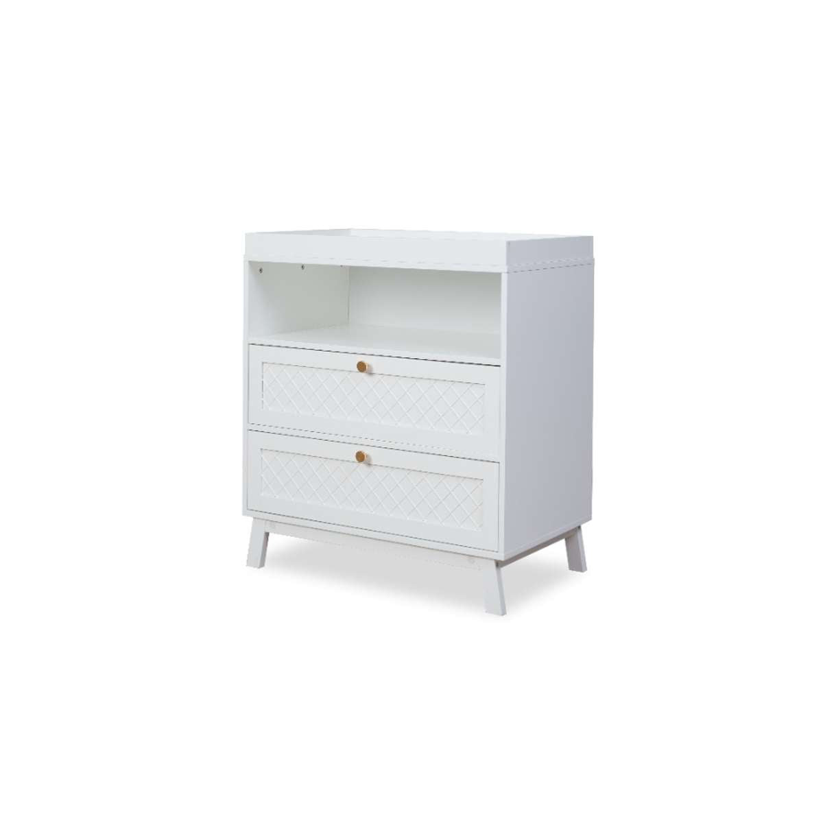 Genevieve Change Table With Removable Top - White