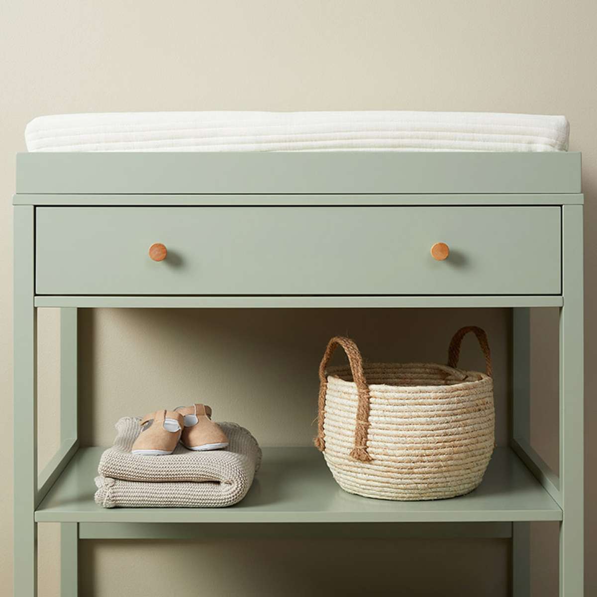 Mocka Change Table With Removable Top - Sage Green