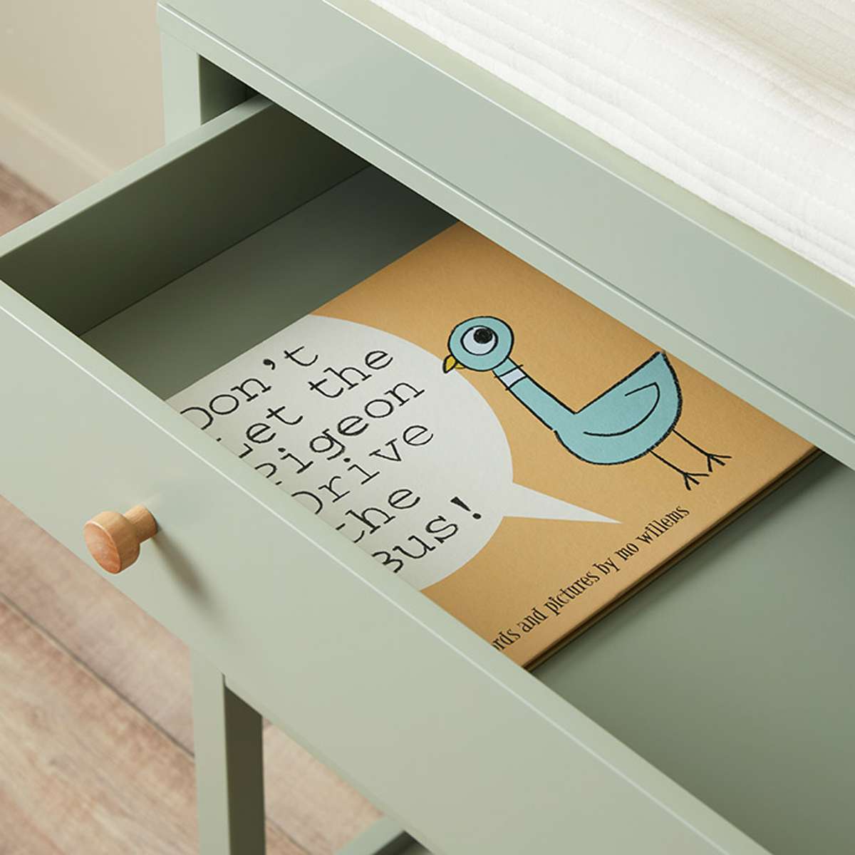 Mocka Change Table With Removable Top - Sage Green