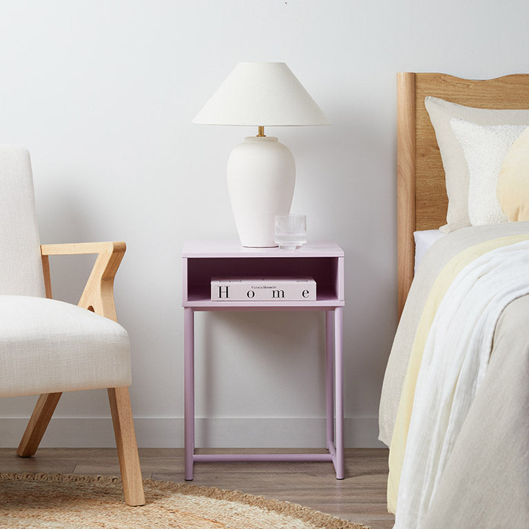 Jude Bedside Table - Lilac