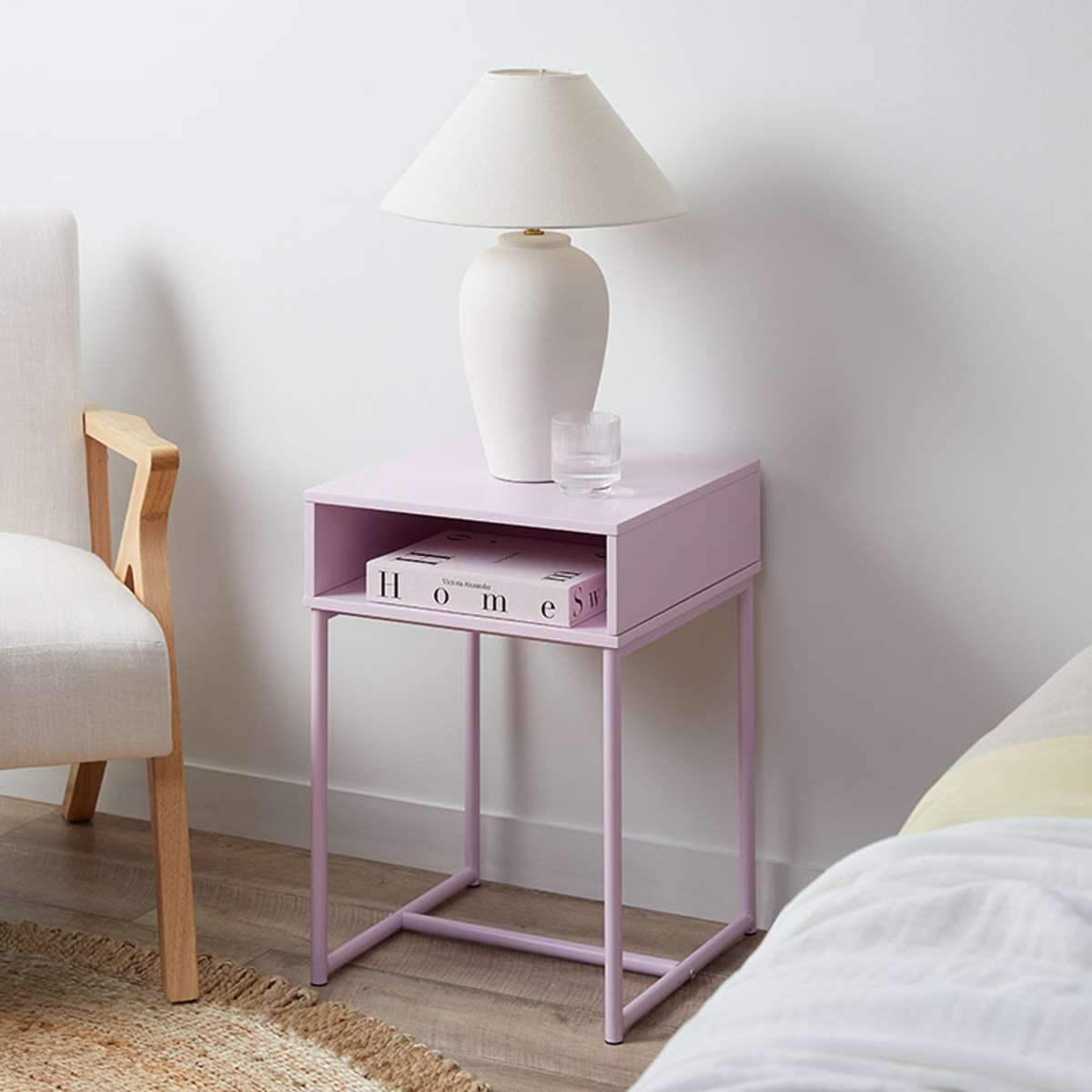 Jude Bedside Table - Lilac