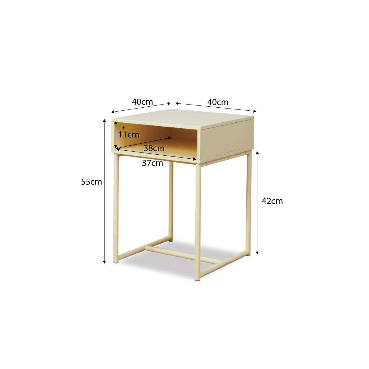 Jude Bedside Table - Butter Yellow