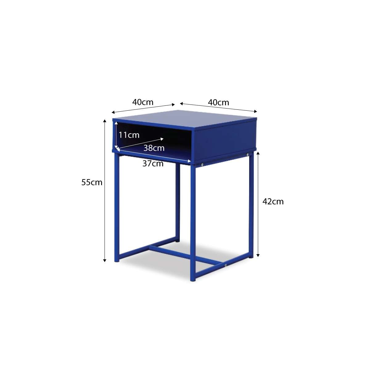 Jude Bedside Table - Blue