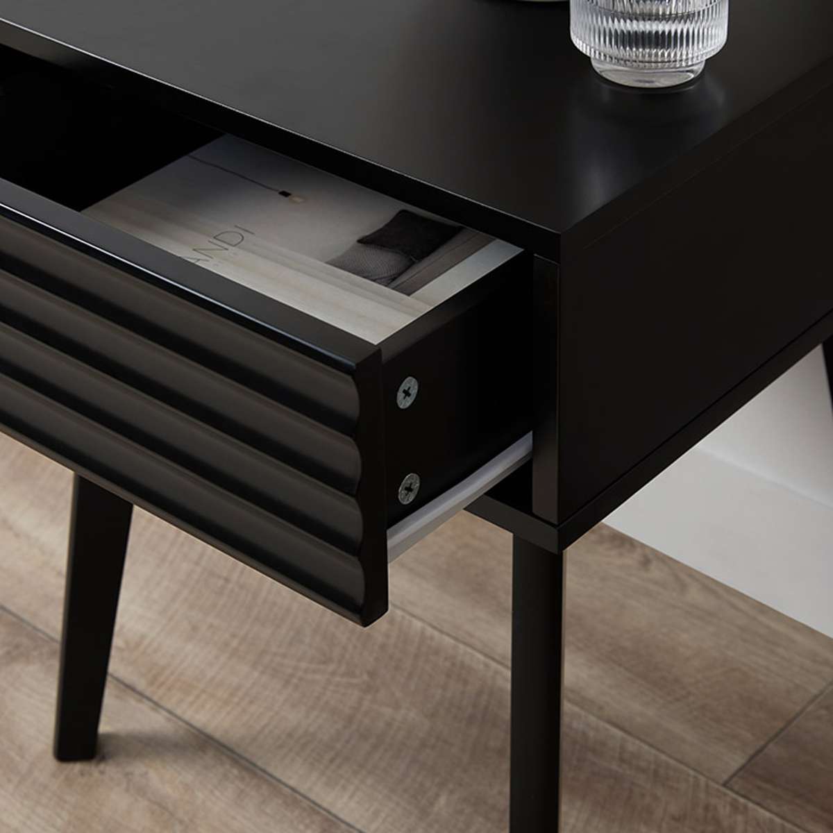 Rhys Bedside Table - Black