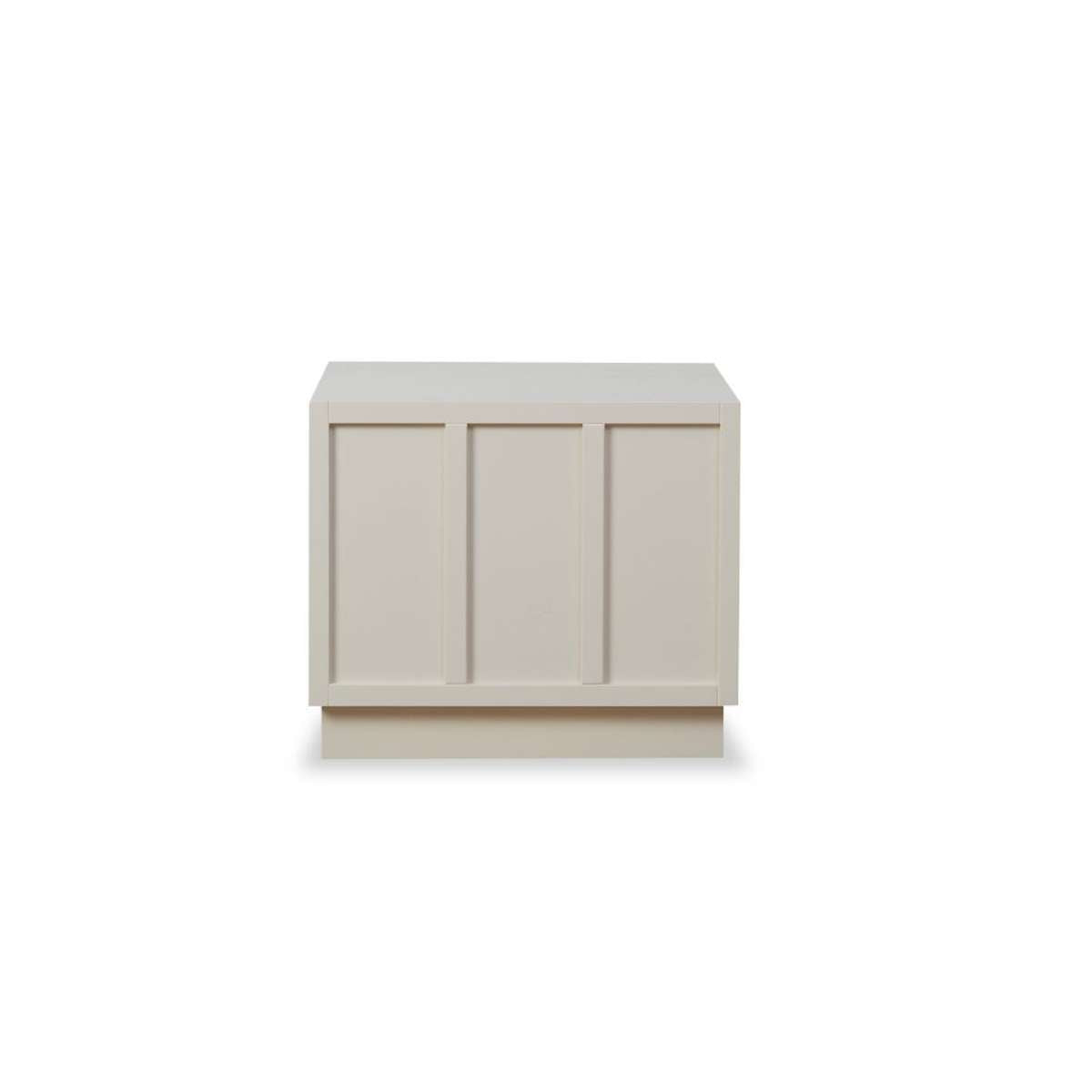 Emery Panel Bedside Table - Beige