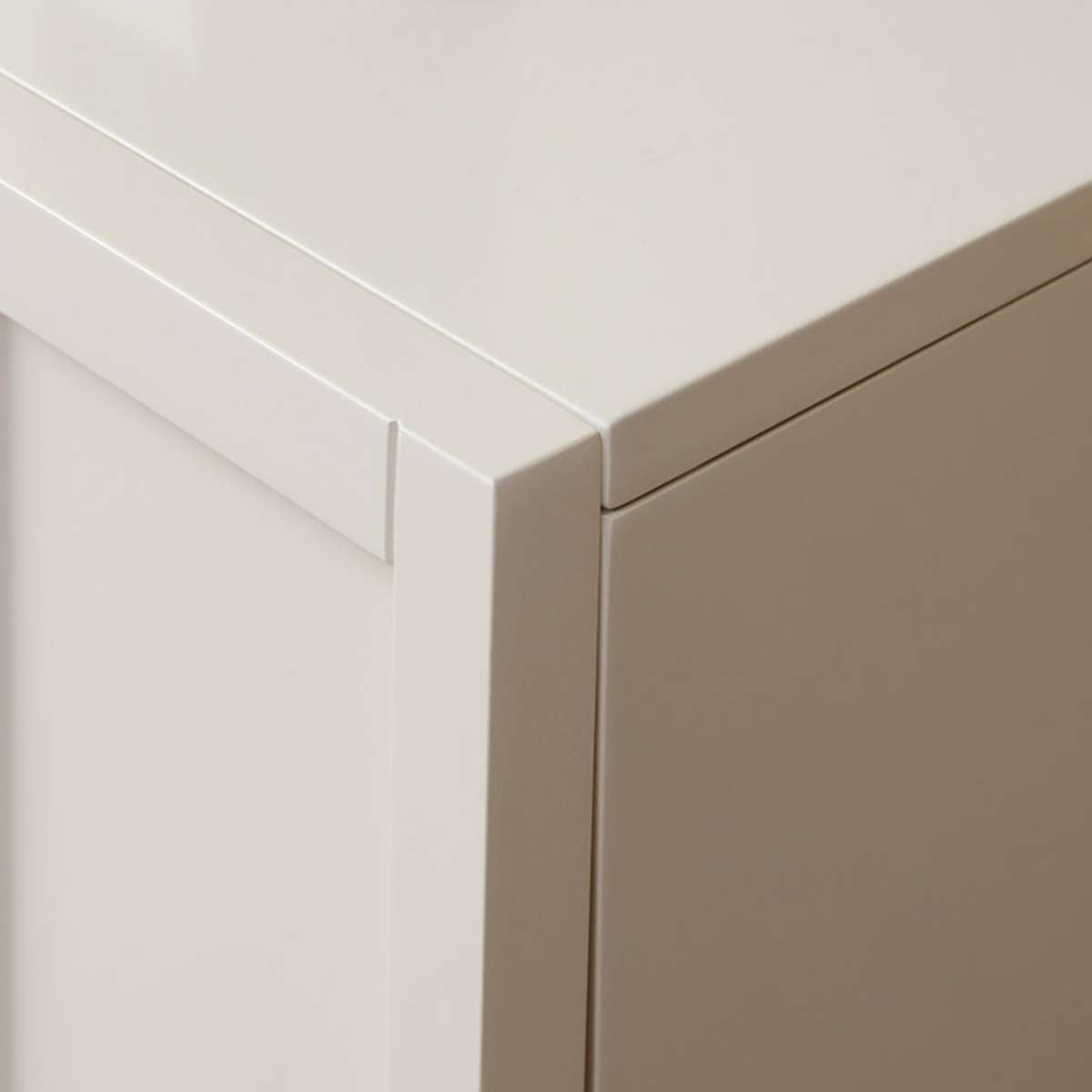 Emery Panel Bedside Table - Beige