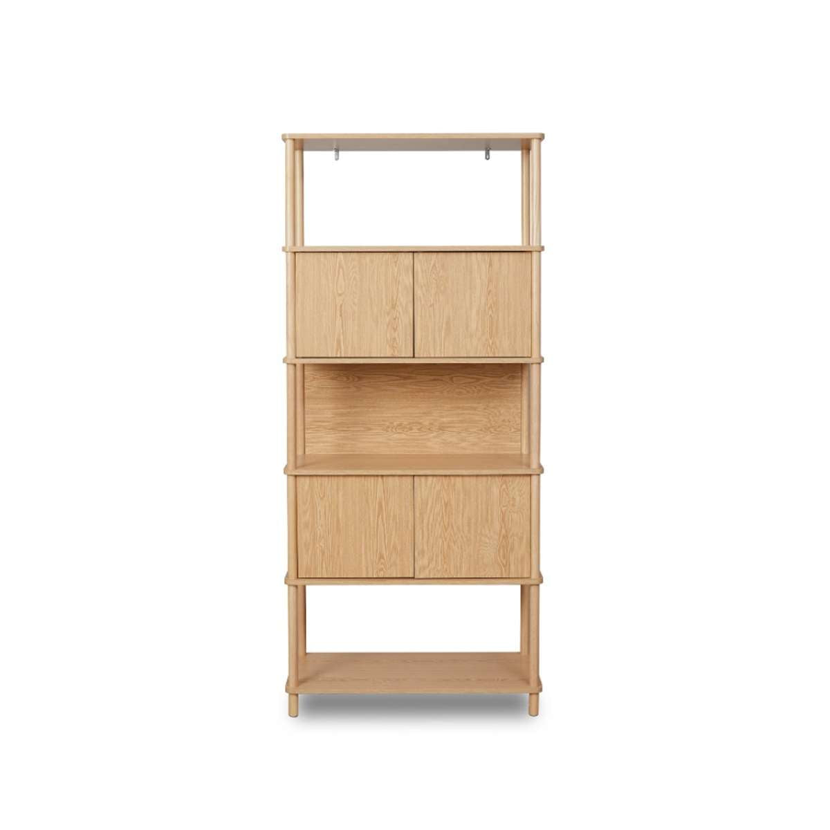 Eden Tall Shelf With Storage - Natural