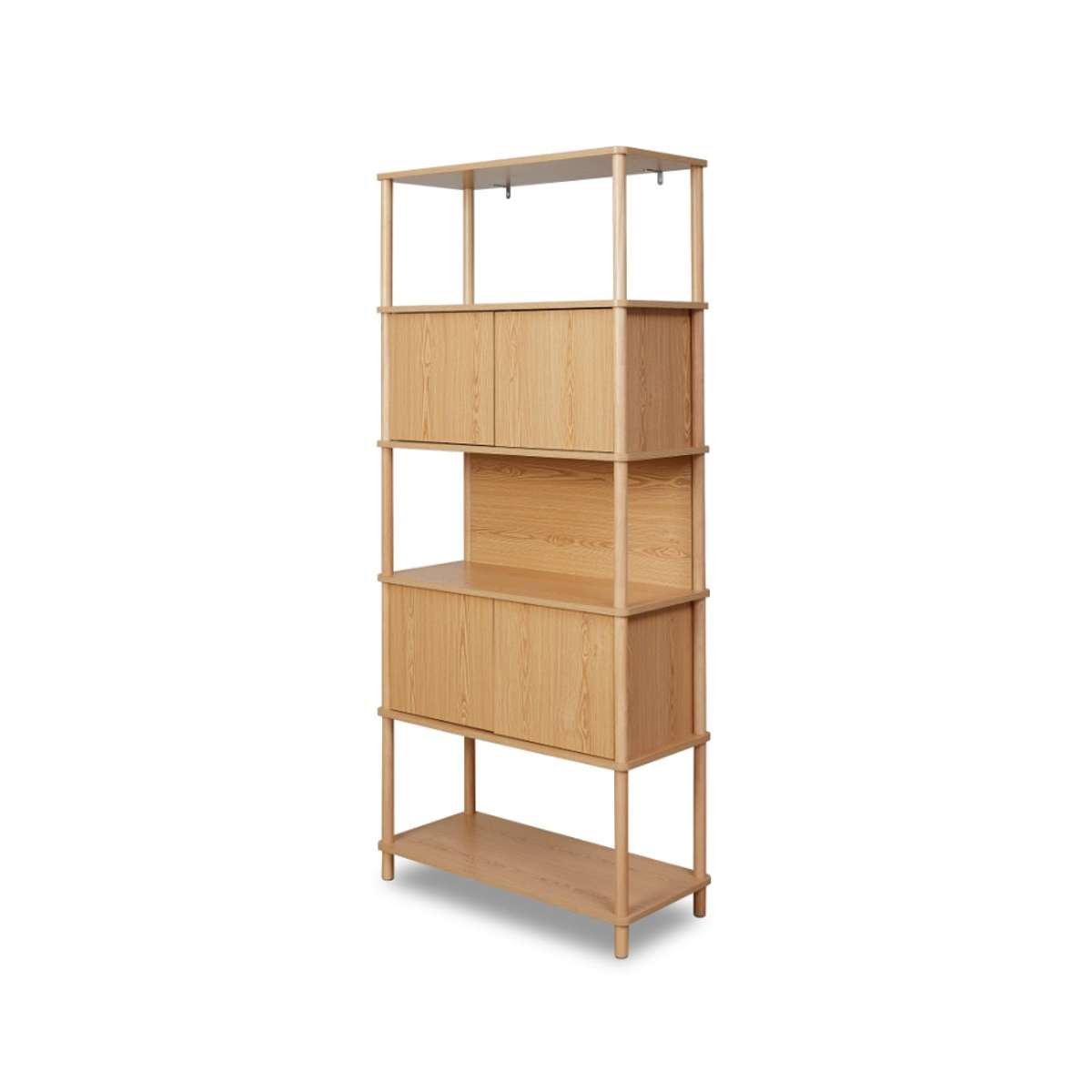 Eden Tall Shelf With Storage - Natural