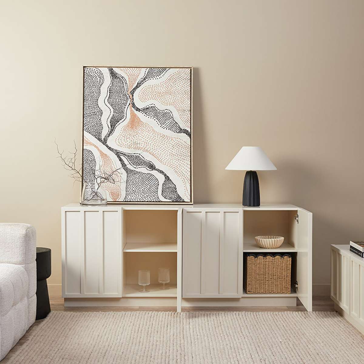 Emery Panel Buffet - Beige