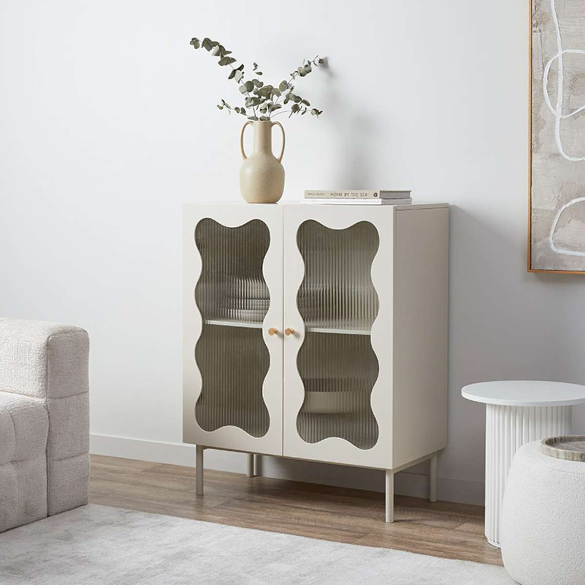 Remi Wavey Cabinet - Beige