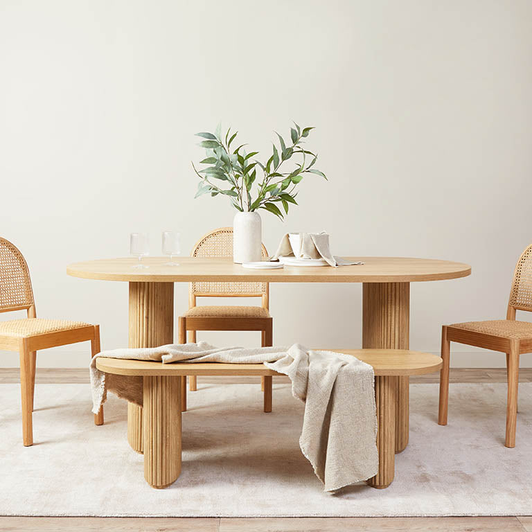 Amara Six Seater Dining Table - Natural