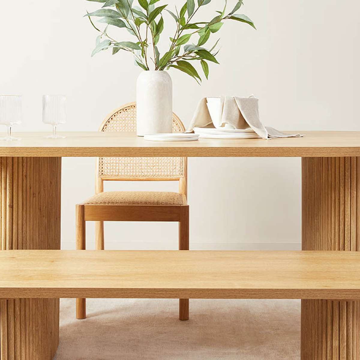 Amara Six Seater Dining Table - Natural