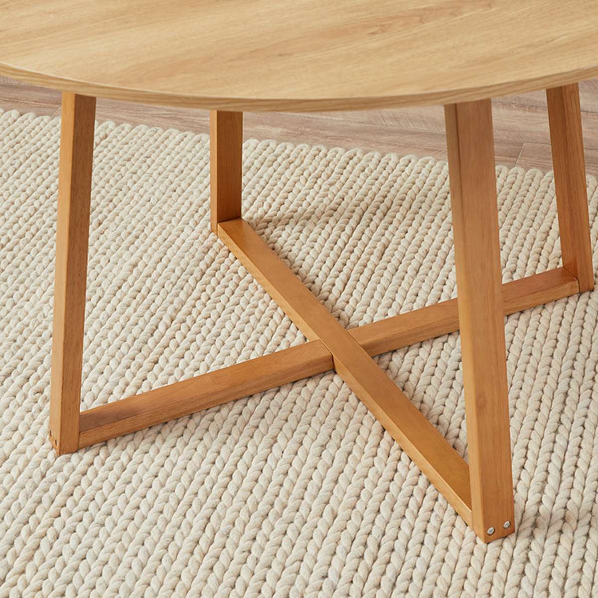 Kyoto Round Four Seater Dining Table - Natural