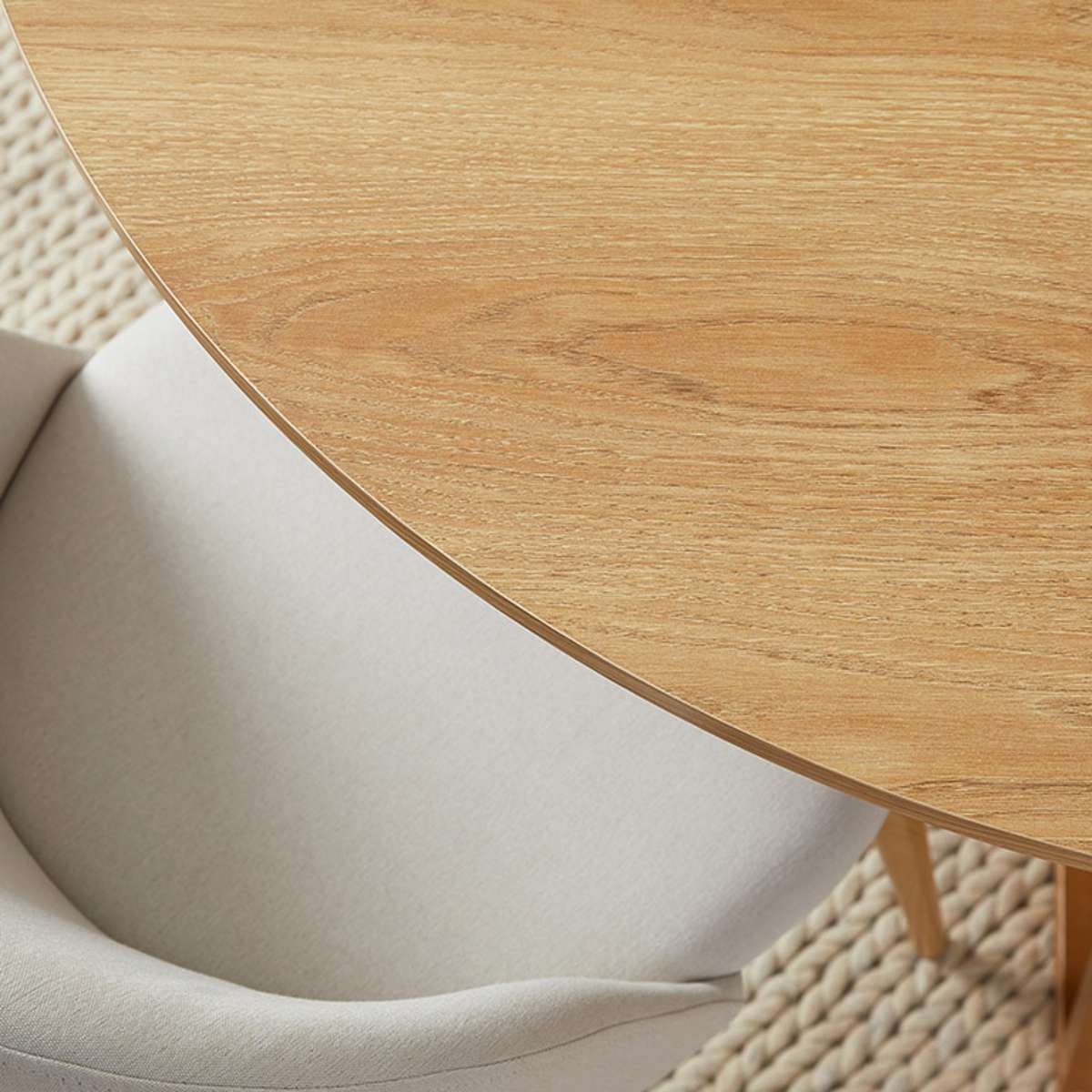 Kyoto Round Four Seater Dining Table - Natural