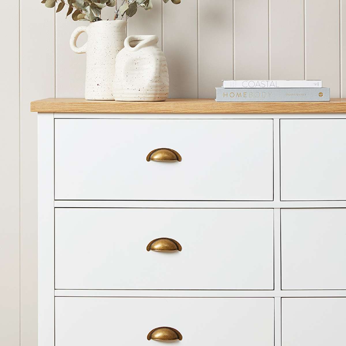 Hastings Six Drawer - White/Natural